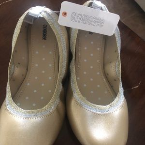 Girls gold silver shoes